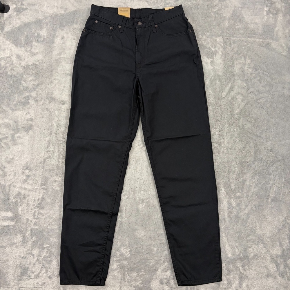 Levis Women's 80s Mom Jeans Black High Rise Relaxed Tapered 30x30 NWT IRREGULAR